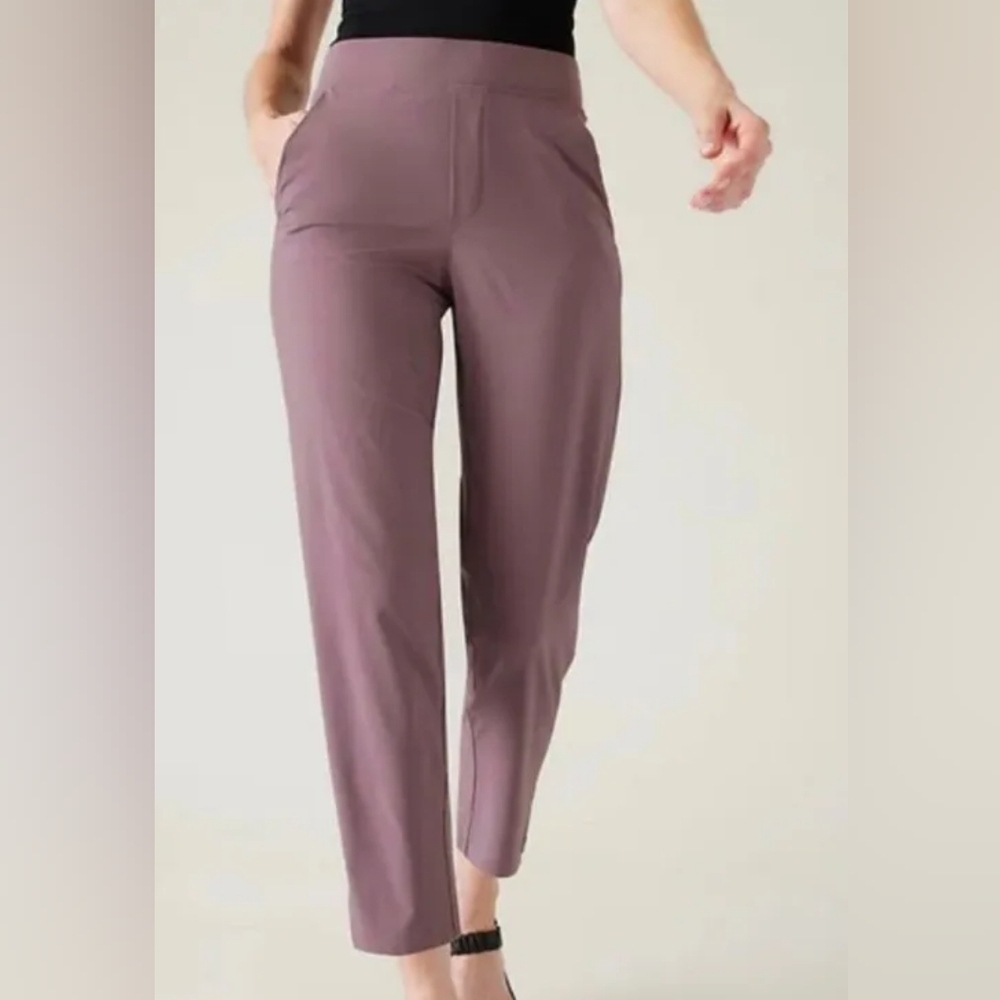NWT Athleta Brooklyn Ankle Pants 6 Tall Damask Mauve